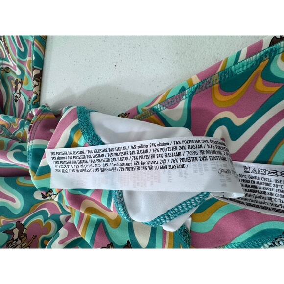 "DISNEY" Leggings Chip & Dale Swirl Multicolor SZ 1X Workout Gym Exercise Yoga - Picture 9 of 12